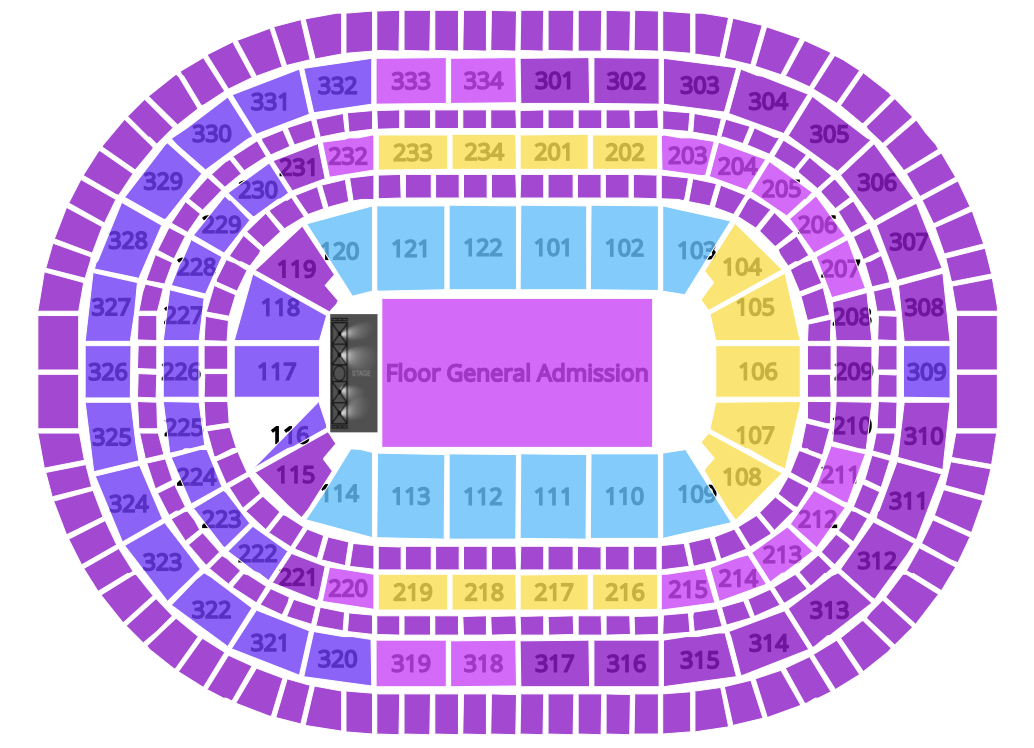 United Center Seating Chart Row & Seat Numbers